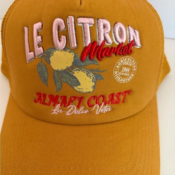 NWOT Anthropologie Worn/West Le Citron Trucker Hat - Picture 11 of 11